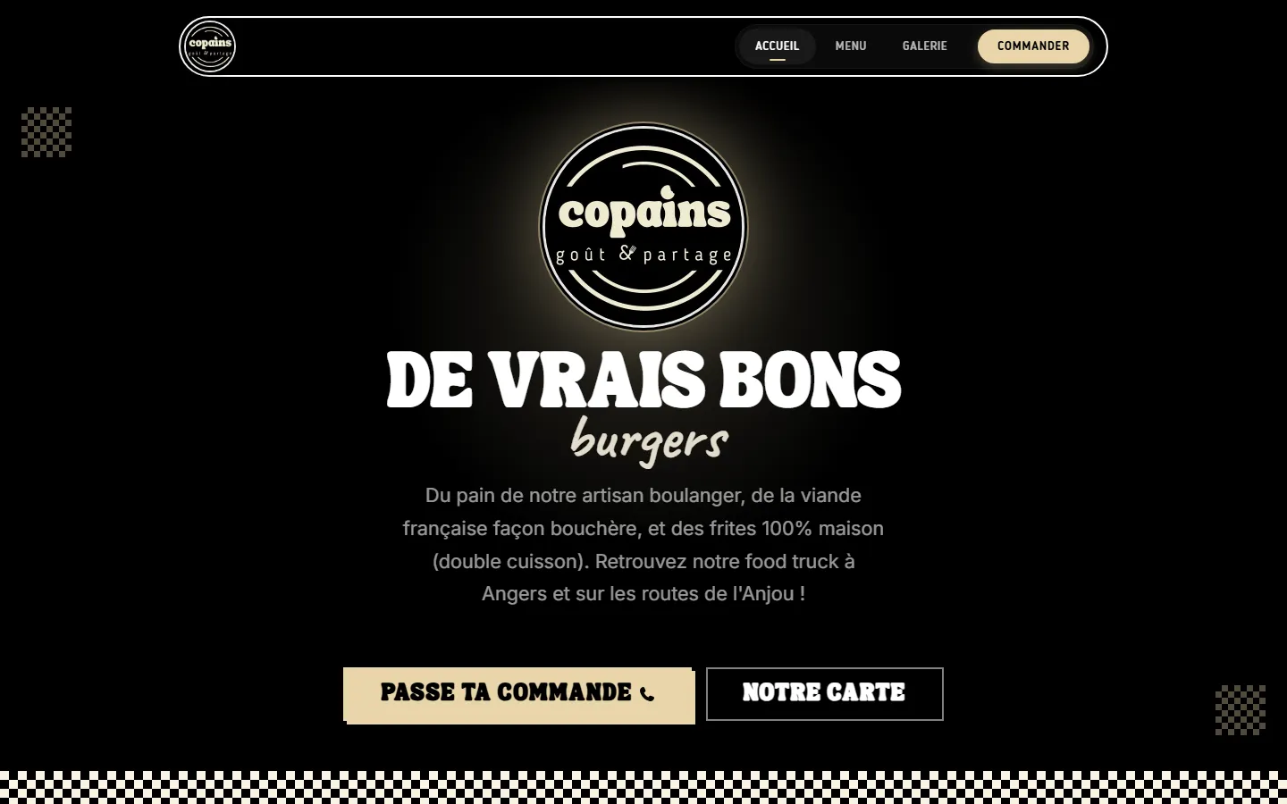 Food Truck des Copains, vu sur ordinateur