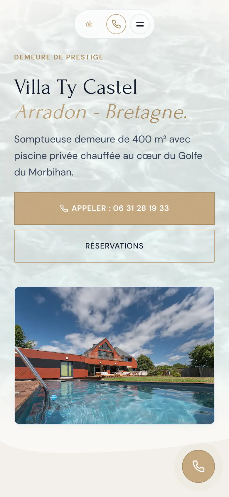 Villa Ty Castel, vu sur telephone
